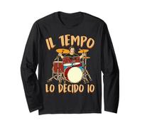 Baterista Banda Percusionista Amante de Baterías Il Tempo Lo Decido Io Manga Larga