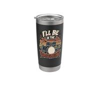 Baterista de rock divertido para hombres I'll Be in The Basement Vaso térmico de acero inoxidable de doble pared