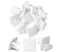 Bates- Cubiertas de salida a prueba de niños, paquete de 10, cubiertas de salida de 3 puntas, cubiertas de salida a prueba de bebés, cubiertas de salida para bebés, cubierta de salida a prueba de