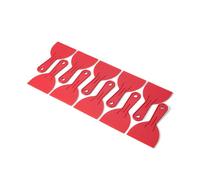 Bates- Juego de cuchillos de masilla de plástico, 5 pulgadas, paquete de 10, rojo, herramienta de raspador de pintura flexible para spackling, herramienta de spackle y espátula de plástico, resistente