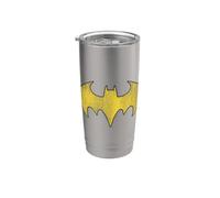 Batgirl Logo Distressed Yellow Symbol Vaso térmico de acero inoxidable de doble pared