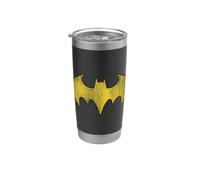 Batgirl Logo Distressed Yellow Symbol Vaso térmico de acero inoxidable de doble pared