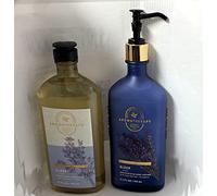 Bath and Body Works Aromatherapy Stress Relief Lavender Vanilla 10 Oz Body Wash & Foam Bath and 6.5 Oz Body Lotion Bundle (Lavender Vanilla) by Bath & Body Works