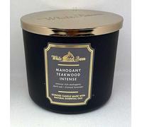 Bath and Body Works - Vela de 3 mechas de madera de teca de caoba de alta intensidad, 411 g