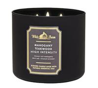 Bath and Body Works - Vela de 3 mechas de madera de teca de caoba de alta intensidad, 411 g