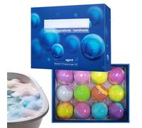 Bath Ball For Women - 7.6x2.1x5.8in 12 Pieces Natural Safe Colorful Bubble Bath Bomb Set Aromatic Soothing Bathing Balls For Girls Mothers Wife Friends Home Garden Pool Play Time