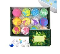 Bath Ball - Scented Salt Shower Spa with Surprise Animal Inside for Kids Girls Boys | Natural Relaxing Bath Fizz Ball Home Apartment Hotel Bathroom Bathtub Birthday Fun Gift Set