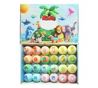 Bath Ball Set - 24 Piece Fizzy Bubble Sphere, Soothing Spa Orb for Shower, Kids Fun Globe with Natural Fragrance, Personal Care, Relaxing Foam Sphere for Youth and Party