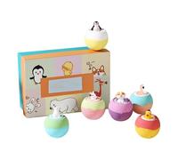 Bath Ball Soap, Spa Bubble Bath, Six Piece Fragrance Collection, Relaxation Toy with Animal Inside, Natural Diy Shower Gift for Summer Holiday, Birthday Self Care Stocking Stuffer
