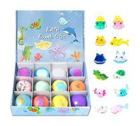 Bath Balls | Sea Animal Theme Skin-Friendly Water Playing - Kids Shower Toy Natural Ball Sets,for Boys Girls Preschoolers Pool Beach Home Travel Water Park
