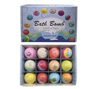 Bath Balls Set - 12-Pieces Moisturizing Bathing Supplies | Foaming Bathtub Balls,for Dad, Wife, Husband, Children, Girlfriend, Boyfriend, Family, Friends, Partners
