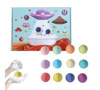Bath Balls With Toys Girls - Child Bath Salt Ball | 12 Pieces Space Saucer Bathing Product For Boys Girls Birthday Holiday Summer Travel Bathroom Toilet Restroom Hotel Home