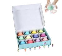 Bath Balls with Toys Inside | 12 Pieces Space Saucer Bathing Product | Child Bath Salt Ball for Boys Girls Birthday Holiday Summer Travel Bathroom Toilet Restroom Hotel