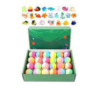 Bath Balls with Toys Inside - 24 Pieces Fizzy Bath Set, Bathing Supplies Set, Fizzy Shower Balls with Surprise Toys | Kids Bath-Bombs for Boys Girls Birthday Holiday Summer Travel, Bathroom Home Fun
