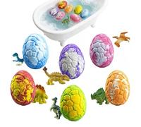 Bath Balls with Toys Inside | 6 Pieces Dinosaur Theme Bath Bomb Set | Natural Kids Baths Balls for Boys Girls | Fun Bubble Baths Toys for Birthday Holiday Playdates Summer Travel Bathroom Home Use and