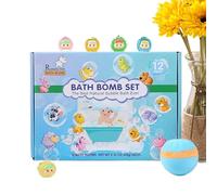 Bath Balls With Toys Inside - Bath Balls For Kids With Toys Inside, 12 Pieces Body Washing, Fizzy B́ath Salt B́alls, B̀ath Salt Ball For Boys Girls Birthday Holiday Playdates Summer Travel Bathroom Re