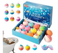 Bath Balls with Toys Inside, Handmade Fizzy Cleanser, Colorful Kit with Compact Build, Fun Utility with Gentle Texture, Bathroom Accessory, Reliable Aid for Kids Boys Girls Kindergarten Play Home