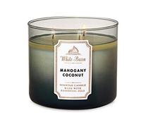 Bath & Body Works granero blanco vela de 3 mechas en madera de caoba (de coco aroma/411 G)