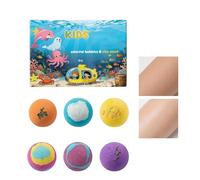 Bath Bombs Present Set - Nature Bubble Bath Bombs, Fizzy Bubble Organic B́ath B́ath B´´ombs, With Leksaker Doftande Saltboll, 6 Delar Skummande B´´´´´´´´ubble B¨¢ath, För Mamma Hustru Mormor Flickor