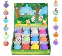 Bath Bombs with Toys Inside, Ocean Toy Bath Salt Ball Sleeve Box, 12 Pack Kids Bath Bombs with Surprise Inside (Animals)