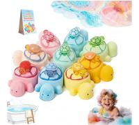 Bath Bombs with Turtle Toys Inside,Ocean Toy BathSalt Ball Sleeve Box BathBombs,1Pack Fizzy Bubble Bath Gift Set,Colorful Mini Turtle Theme BathFizzies,Birthday Party Gift Set for Boys Girls