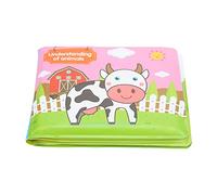 Bath Book Safe BPA Free EVA Foam Rich Contents Inspirational Sound Bright Colors Easy to Clean for Baby Bath Time Infant Bathtub Book (animal farm A532)
