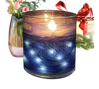 Bath Candles - 10 x 10 cm Natural Starry Sky Scented Candles | Relaxing Home Decor With Orange Mandarin, Lemongrass Violet, Almizcle Patchouli Fragancia | Bulk Set For Thanksgiving Holiday Living Room