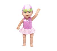 Bath Doll, Electric Swimming Toy, Battery Powered Floating Figure, Water Play, Bathtub Companion for Pool Beach Nursery Travel Indoor Outdoor Birthday Gift for Girls Boys, ABS