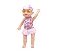 Bath Doll, Electric Swimming Toy, Battery Powered Floating Figure, Water Play, Bathtub Companion for Pool Beach Nursery Travel Indoor Outdoor Birthday Gift for Girls Boys, ABS