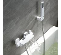 Bath Faucet Waterfall Bath Faucet with Hand Shower Bath Faucet Water Cold and Hot Brass Mixer Bathtub Faucet,