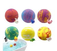 Bath Fizzies With Toys Inside 6 Piece Colorful Scented Bubble - Children Bath Balls With Toy For Bathtub Bathroom Party Spa Hotel Vacation