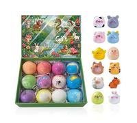 Bath Foam - 12 Pieces Cleansing Ball,Foam Bath Ball with Animal Toys,for Women Mom Men Grandma Girls Youth Family Home Travel