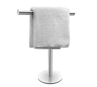 Bath Hand Towel Holder Stand for Bathroom Vanity Countertop Brushed Finish T-Shape Towel Bar Rack Stand Towel Bar for Bathroom Kitchen