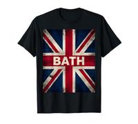 Bath, Inglaterra, Gran Bretaña, Bandera del Reino Unido, música Nacida y Criada Camiseta