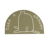 Bath Mat, Absorbent Floor Rug, Cartoon Cat Pattern, Non-Slip Bathroom Doormat, Soft Quick-Dry Surfaces for Bathtub, Entryway, Living Room, Kitchen, Indoor Pet Use 15.75x23.62in