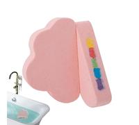 Bath Salt Balls - Cloud Shape Bubble Body Cleanser, Rainbow Effervescent Fizzy with Deep Moisturizing Oils, Spa Bath Bombs, Self-Care Aromatherapy, Colorful Home Spa Balls for Skin Nourishment