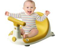 Bath Seat, Ergonomic Non-Slip Shower Stool, Comfortable Bathtub Seat, Cartoon Motorcycle Shape for Babies Sitting Up During Bath Time, 14.57x10.71x8.11 Inches