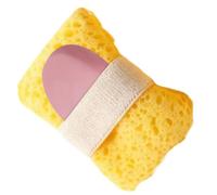 Bath Sponge - 3 in 1 Shower Scrubber | Soft Anti Slip Skin Cleanser | Anti-Slip Skin Bathing Sponge with Soap Holder for Women Adults Girls Elderly College Students