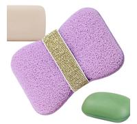 Bath Sponge, Soap Saver Shower Sponges for Women, Hydrophilic Polyurethane Soap Bag Bathing Accessories, Back Scrubber Foaming Cleaning Supplies for Adults, Bathroom, Camping, Washing, 12x8.5x2cm
