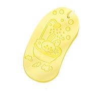 Bath Sponge, Soft scrubbing Scrubber, Reusable Back Cleansing Pad with Gentle Texture Stretchable Grip Design for Adults, Pregnant Women, Kids, Daily Shower Routine 5.12x2.87x0.98 Inches Yellow