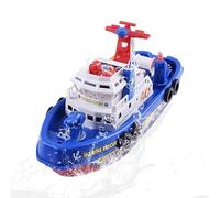 Bath Toy - 9.06x3.15x4.33 In Electric Fire Boat Water Sprinkler Kids Bath Toy Light Music Swimming Interactive Bathroom Pool Beach Playset | Play For Kids Bah Time Summer Use