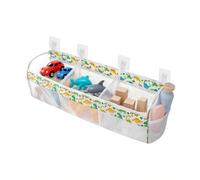 Bath Toy Holder, Large Dinosaur Bath Toy Storage Organizer, Quick-Drying Mesh Bag with 4 Adhesive Hooks for Kids, Toddler, Boys, Girls, Shower Wall, Bathroom, Poolside, Daycare, 66.3x15x19cm Polyester