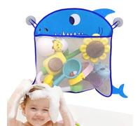 Bath Toy Organizer - Mesh Shower Toy Storage | Cartoon Bathtub Toys Net Bags | Cute Hanging Storage Bag with Strong Suction Cups, Durable Quick-Dry Mesh, for Kids Bathroom Toys Organization