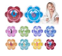 Bath Toys - 6 x 4,5 x 6 cm Water Pool Learning Balls, Colorful Sensory Bathtub Floating Number Set For Preschool Shower Activities