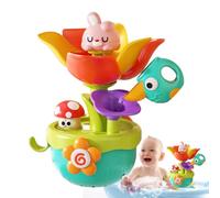 Bath Toys, Flower Blooming Water, 7.87x7.48in Game Educational Interactive, Toy Set Colorful Water, Sprinkler Design Safe, BPA Material for Birthday, Fun Shower Time,