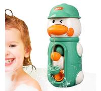 Bath Toys Kids - ABS 16.4x9cm Forma De Pato, Tazón De Succión Toy Para Niños Pequeños Con Juego De Actividad Sensorial De Ruedas Acuáticas Giratorias, Entretenimiento Divertido De Ducha | Pescado De B