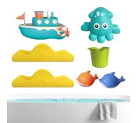 Bath Toys - Sensory Waterwheel Game Set | Pc Tub Toys for Kids Ages 18 Plus Months Boys Girls, Fun Shower Pool Beach Travel Play, Home Hotel Outdoor Water Activity