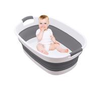 Bath Tub - Foldable Baby Bathtub | Portable Shower Basin With Non-Slip Base And Drain Plug | Compact Infant Bathing Tub For Newborns And, Travel-Friendly Baby Bath Solution