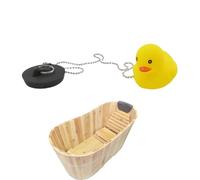 Bath Tub Stopper - Rubber, Cartoon Drain Plug Universal Fit | Floating Chain Drain Seal, Bath Draîn Stopper For Bathtub, Bathroom Sink, Kitchen Washbasin, Kids Baťh Tubs, Home Drainage Use