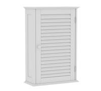 Bath Vida Armario de baño de una Sola Puerta con Obturador montado en la Pared, Color Blanco